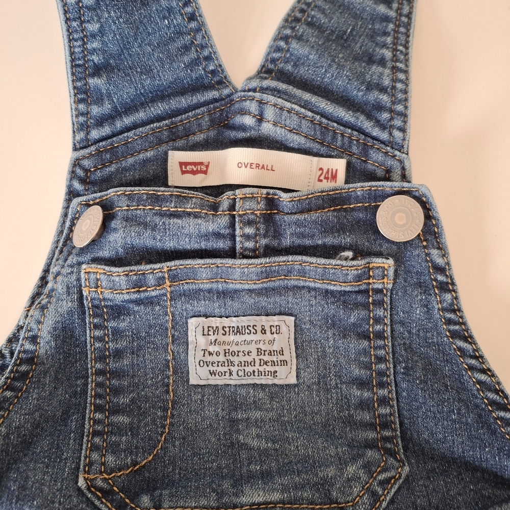 Levi's Dark Blue Kids Denim Overalls - Picture 4 of 7